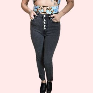 BDG High-Rise Black Button-Fly Jeans